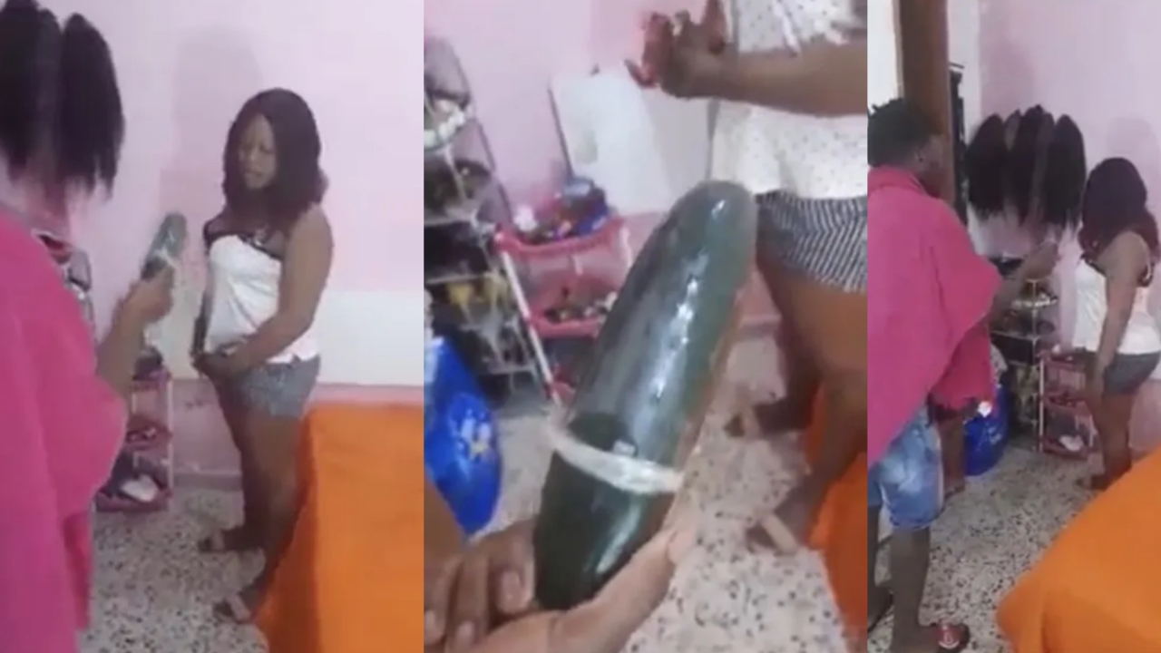 Man who traveled for 2 weeks Returns To Find Cucumber wrapped inside condom In Girlfriend’s Cupboard (Video)